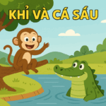 Truyện cổ tích Khỉ và Cá sấu